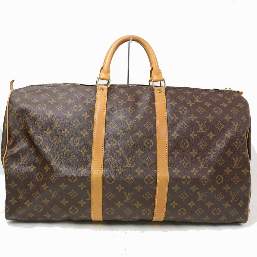 Louis Vuitton Boston Bag Keepall 55 Brown Monogram (SHC7-10834)
