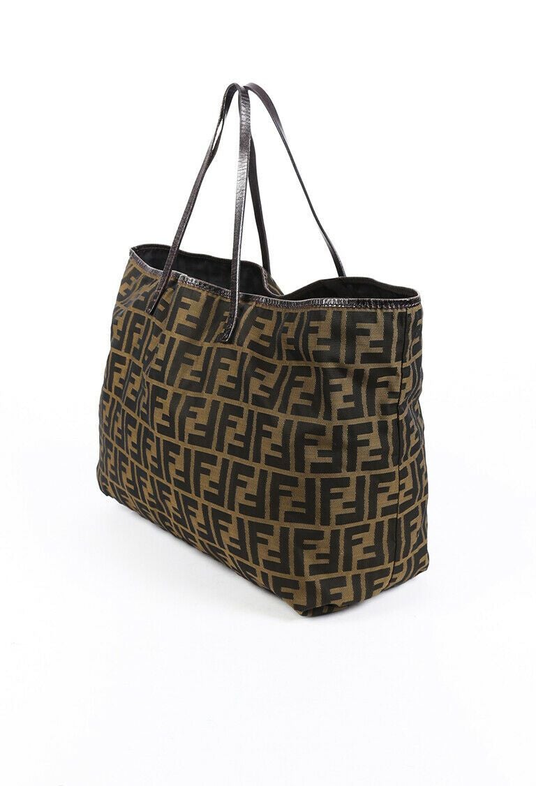 Fendi Bag Zucca FF Nylon Leather Tote