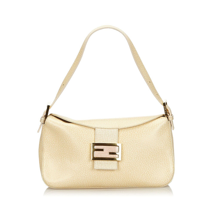 Pre-Loved Fendi Brown Beige Others Leather Baguette Italy