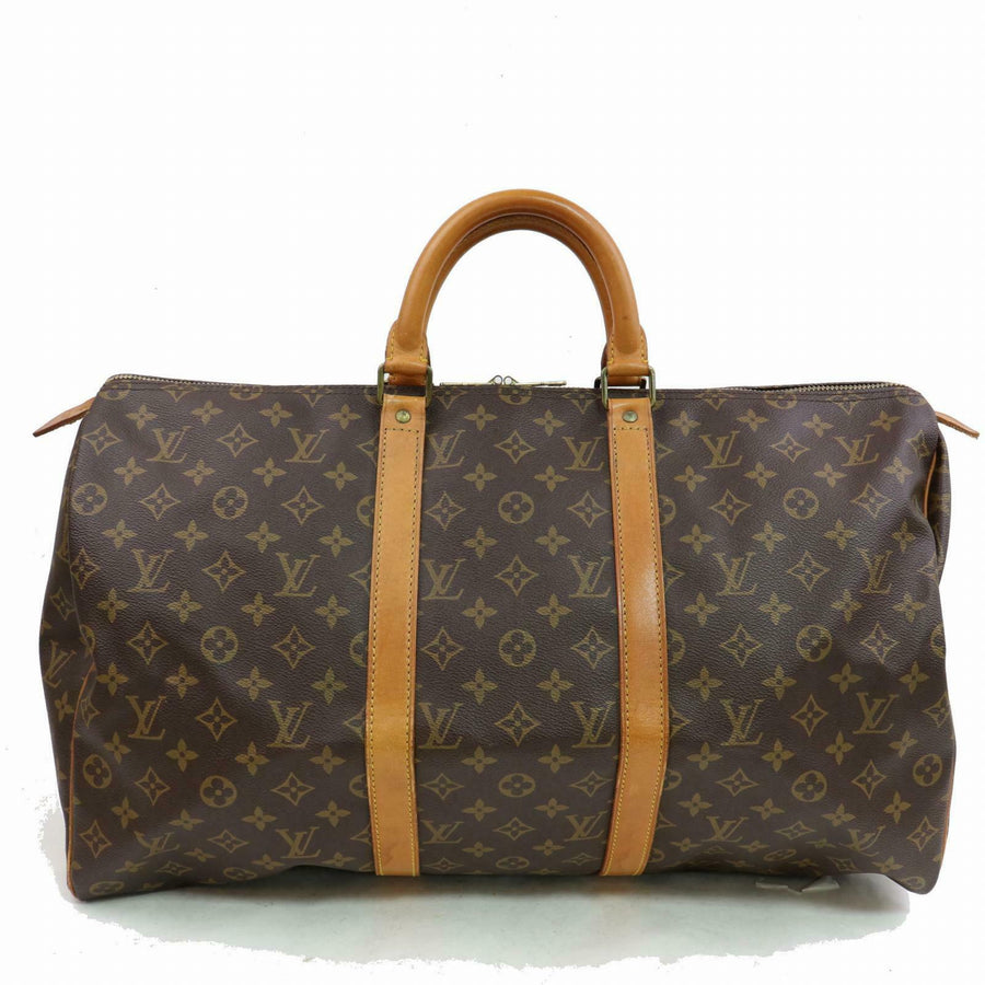 Louis Vuitton Boston Bag Keepall 50 Brown Monogram (SHC7-10205)