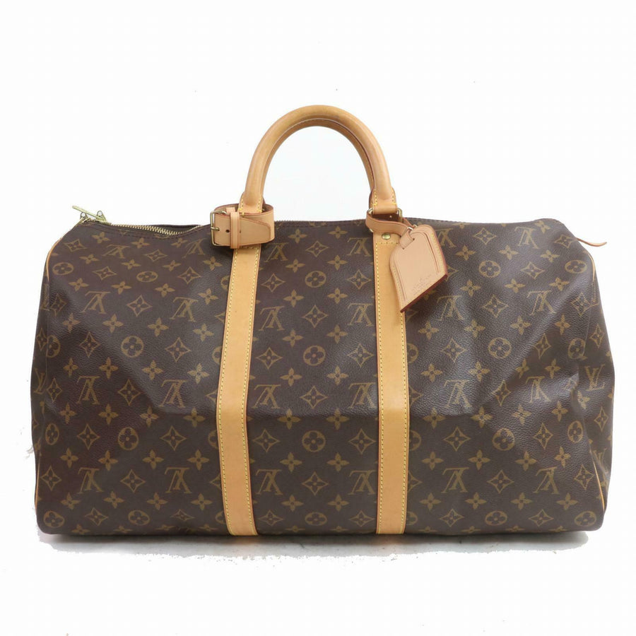 Louis Vuitton Boston Bag Keepall 50 Brown Monogram (SHC7-10545)