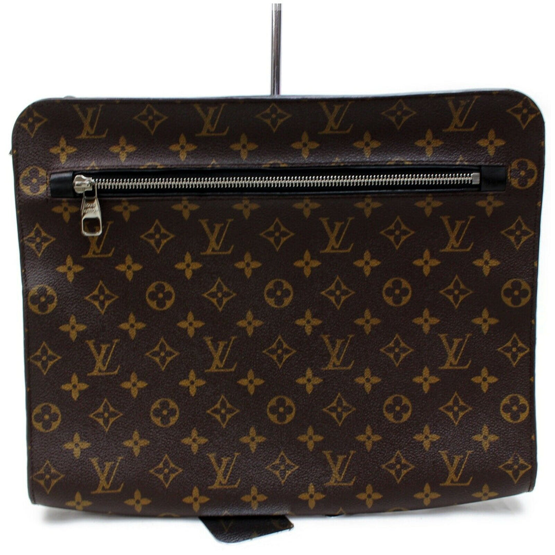 Louis Vuitton Clutch Portfolio Brown Monogram Macassar  (SHC7-10851)