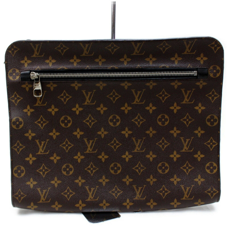 Louis Vuitton Clutch Portfolio Brown Monogram Macassar  (SHC7-10851)