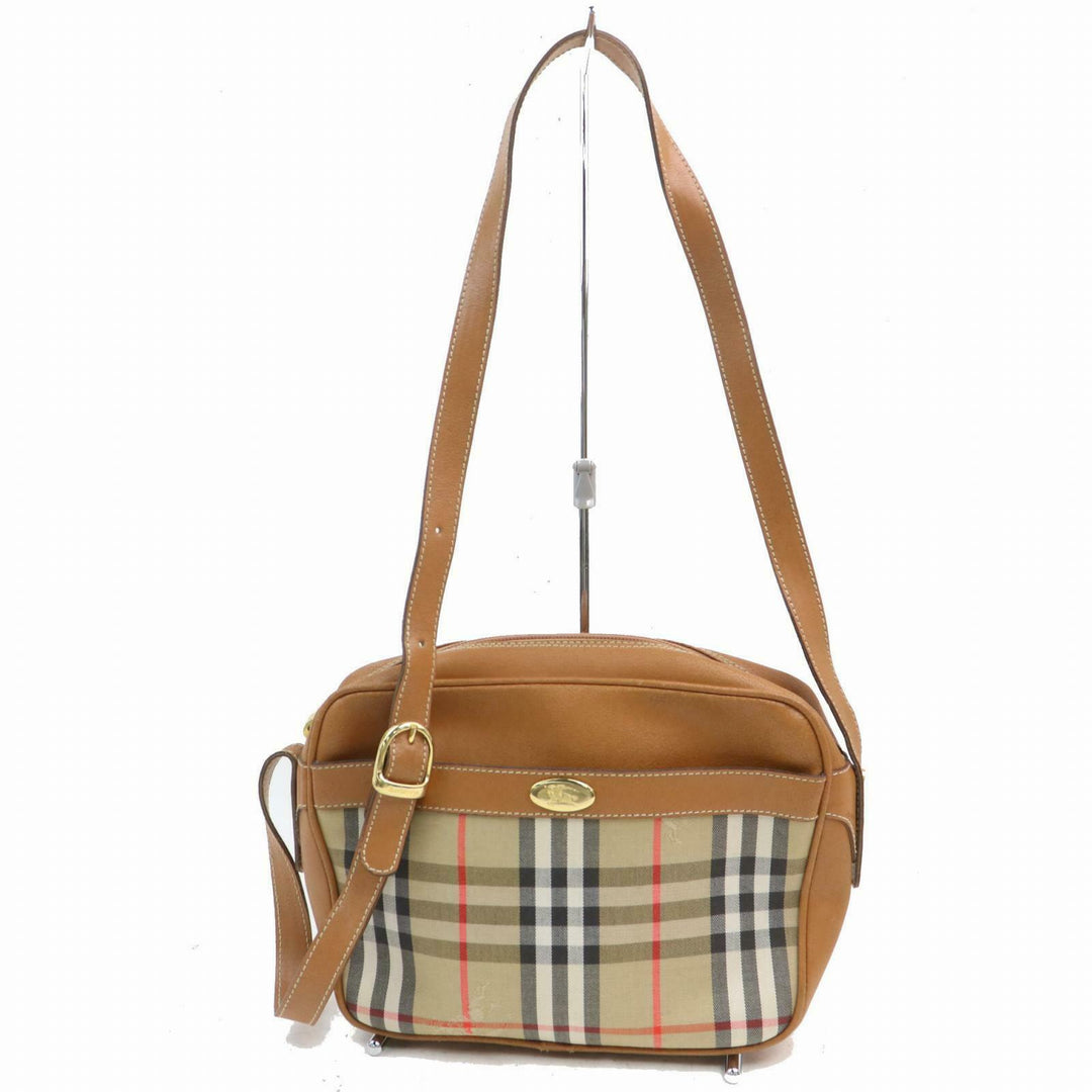 Indistinguishable  Burbe**y Shoulder Bag Light Brown Canvas (SHC7-10295)