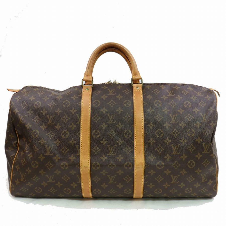 Louis Vuitton Boston Bag Keepall 55 Brown Monogram (SHC7-10380)