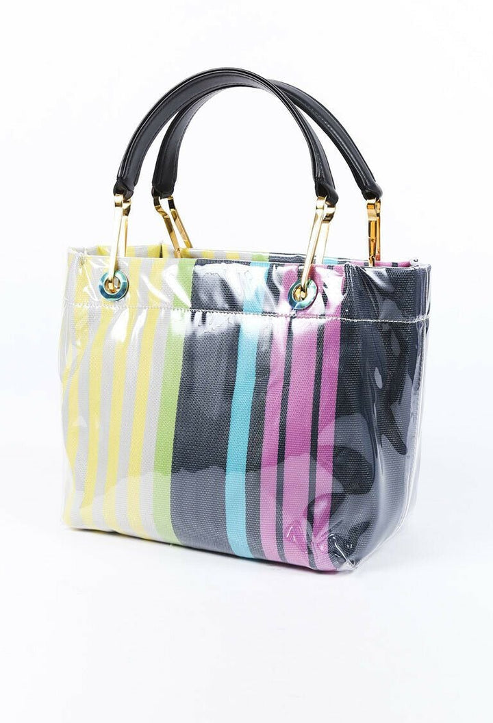 Marni NWT Small Grip Striped Tote Bag