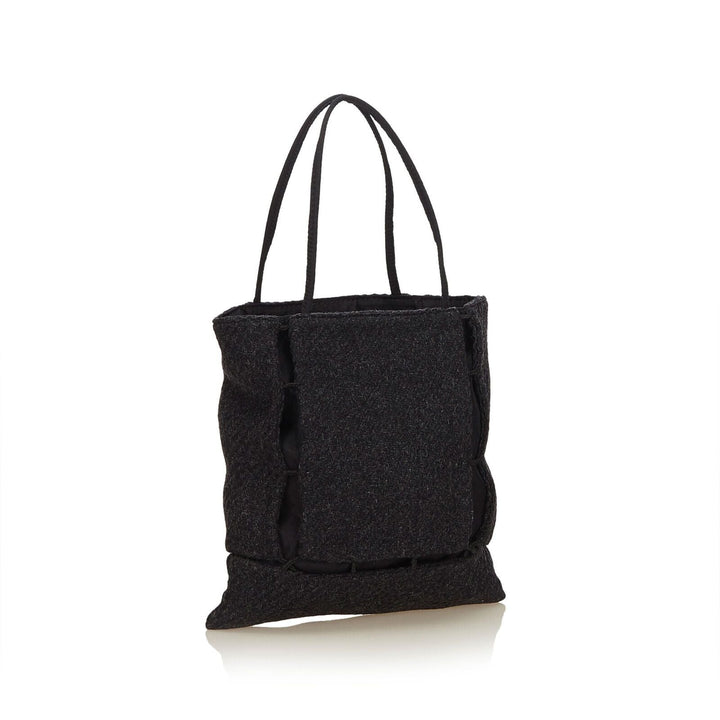 Pre-Loved Prada Gray Wool Fabric Tote Bag Italy
