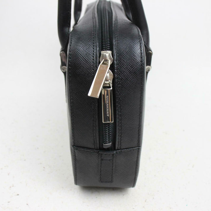 Indistinguishable  Burbe**y Shoulder Bag Black Leather (SHC7-10089)