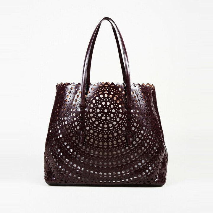 Alaia Laser Cut Leather Tote Bag