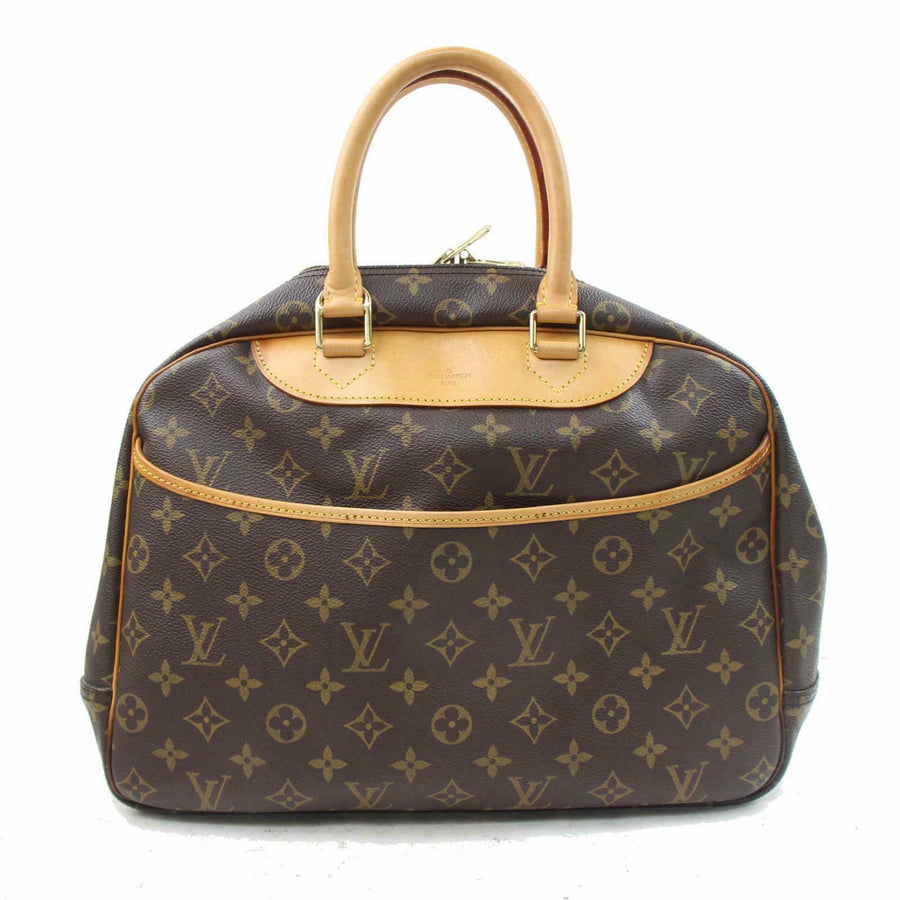 Louis Vuitton Hand Bag Deauville Brown Monogram  (SHC7-10071)