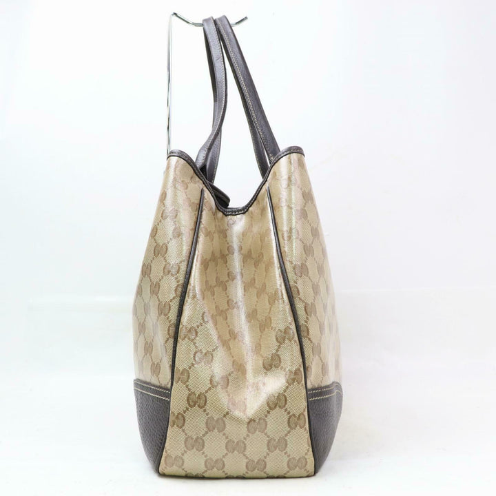 Indistinguishable  G*G Tote Bag Gg Crystal Brown PVC (SHC1-14464)