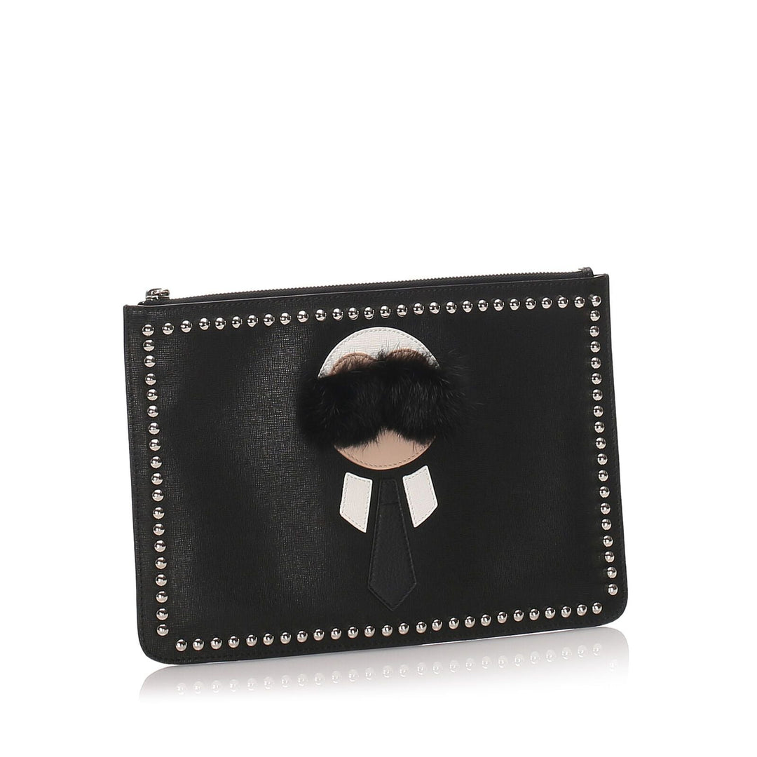 Pre-Loved Fendi Black Others Leather Karlito Clutch Bag Italy