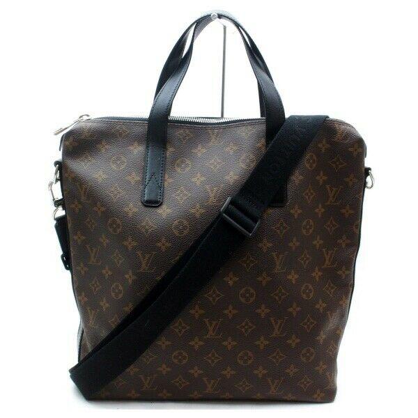 Louis Vuitton Hand Bag Divis Brown Monogram Macassar  (SHC7-11025)