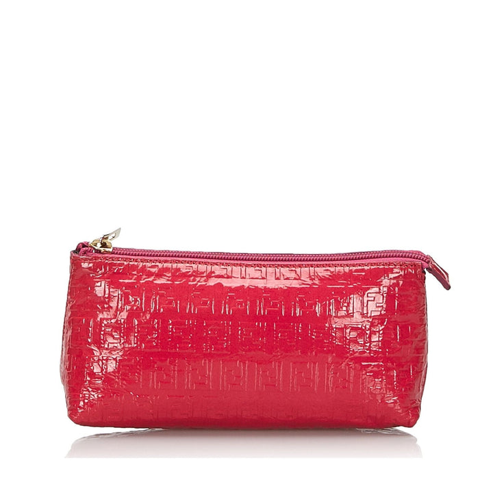 Pre-Loved Fendi Pink Patent Leather Zucchino Pouch Italy