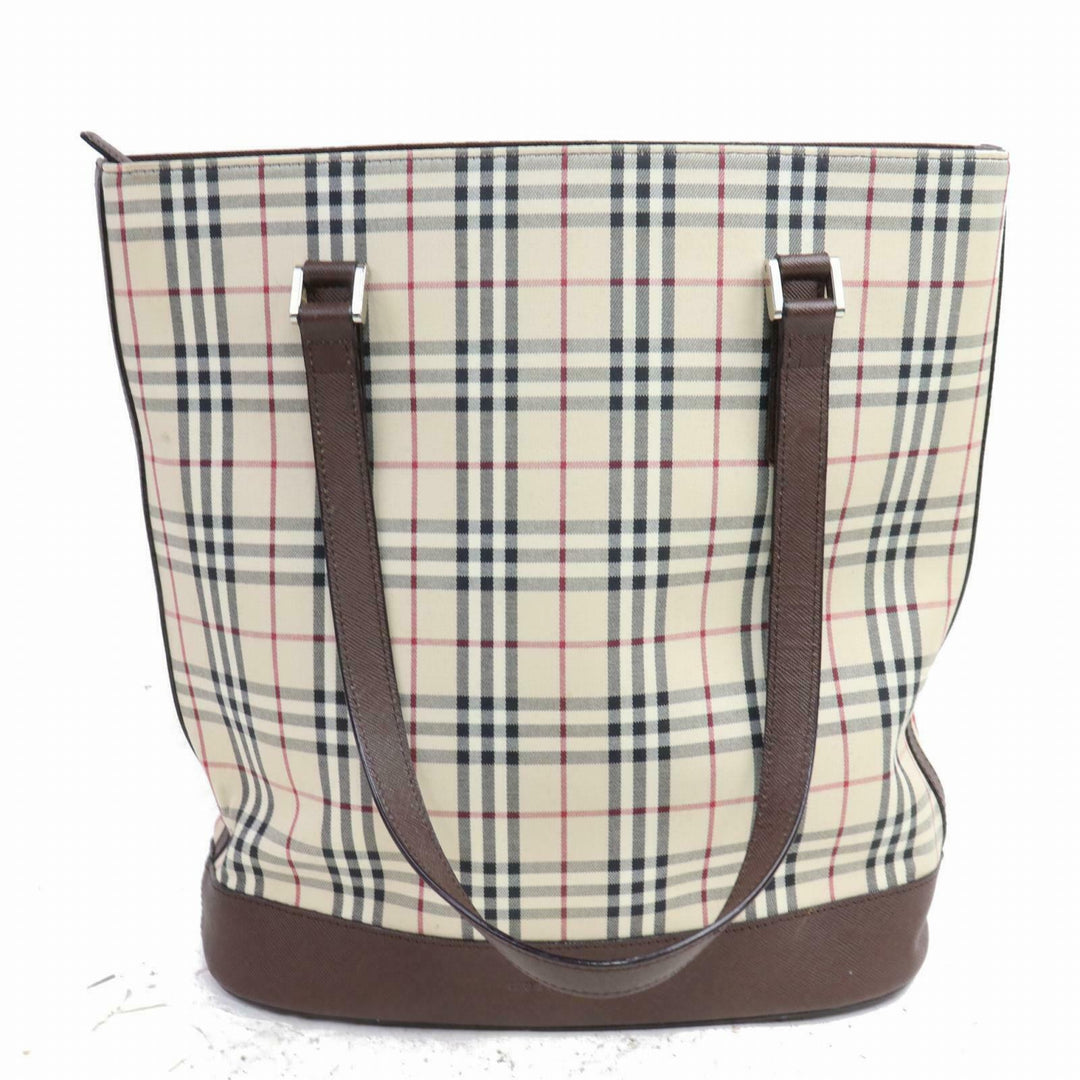Indistinguishable  Burbe**y Tote Bag Beige Canvas (SHC1-15475)