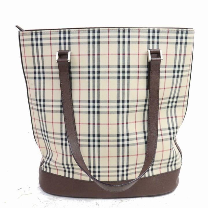 Indistinguishable  Burbe**y Tote Bag Beige Canvas (SHC1-15475)