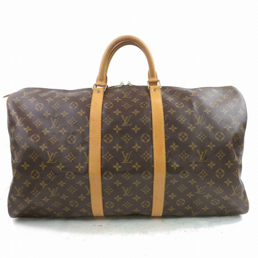 Louis Vuitton Boston Bag Keepall 55 Brown Monogram (SHC7-10517)