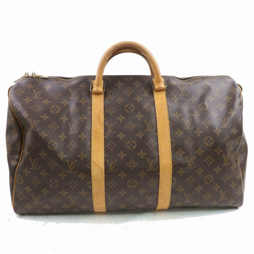 Louis Vuitton Boston Bag Keepall 50 Brown Monogram (SHC7-10482)