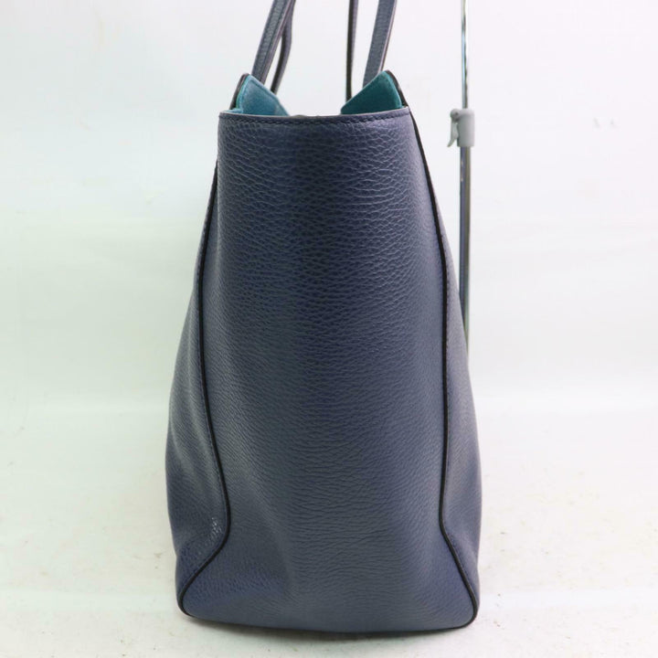 Indistinguishable  G*G Tote Bag Swing Bag Dark Blue Leather (SHC1-15486)