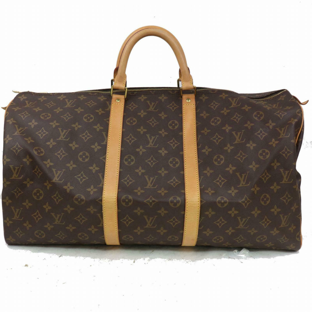 Louis Vuitton Boston Bag Keepall 55 Brown Monogram (SHC7-10508)