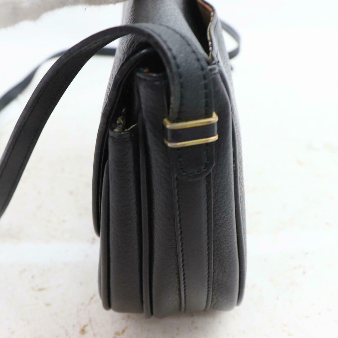 Indistinguishable  Burbe**y Shoulder Bag Black Leather (SHC1-15186)