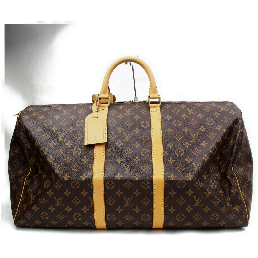 Louis Vuitton Boston Bag Keepall 55 Brown Monogram (SHC7-10868)