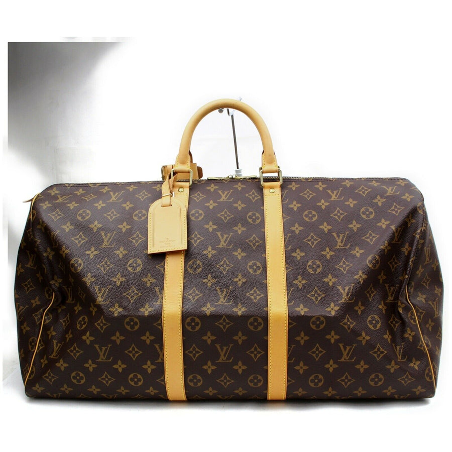 Louis Vuitton Boston Bag Keepall 55 Brown Monogram (SHC7-10868)