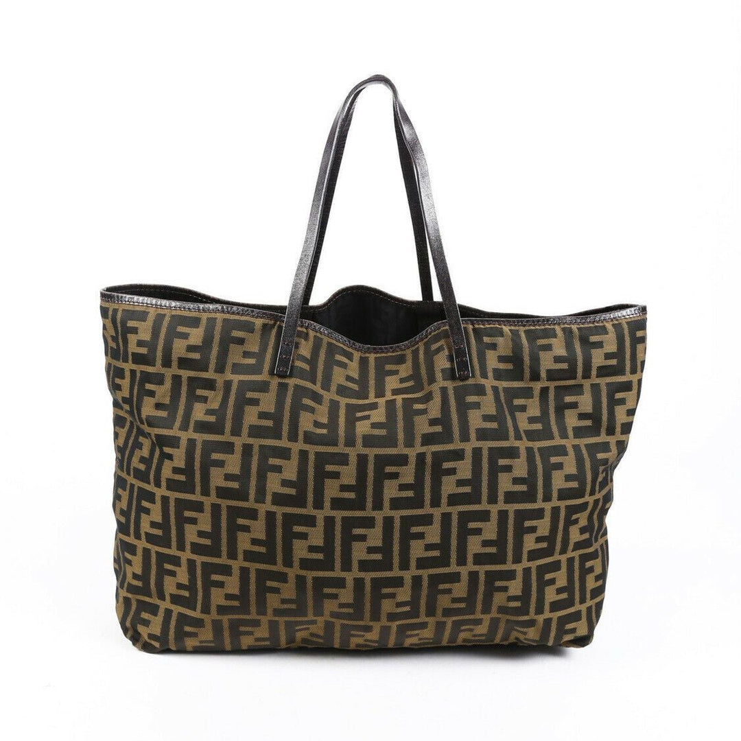 Fendi Bag Zucca FF Nylon Leather Tote