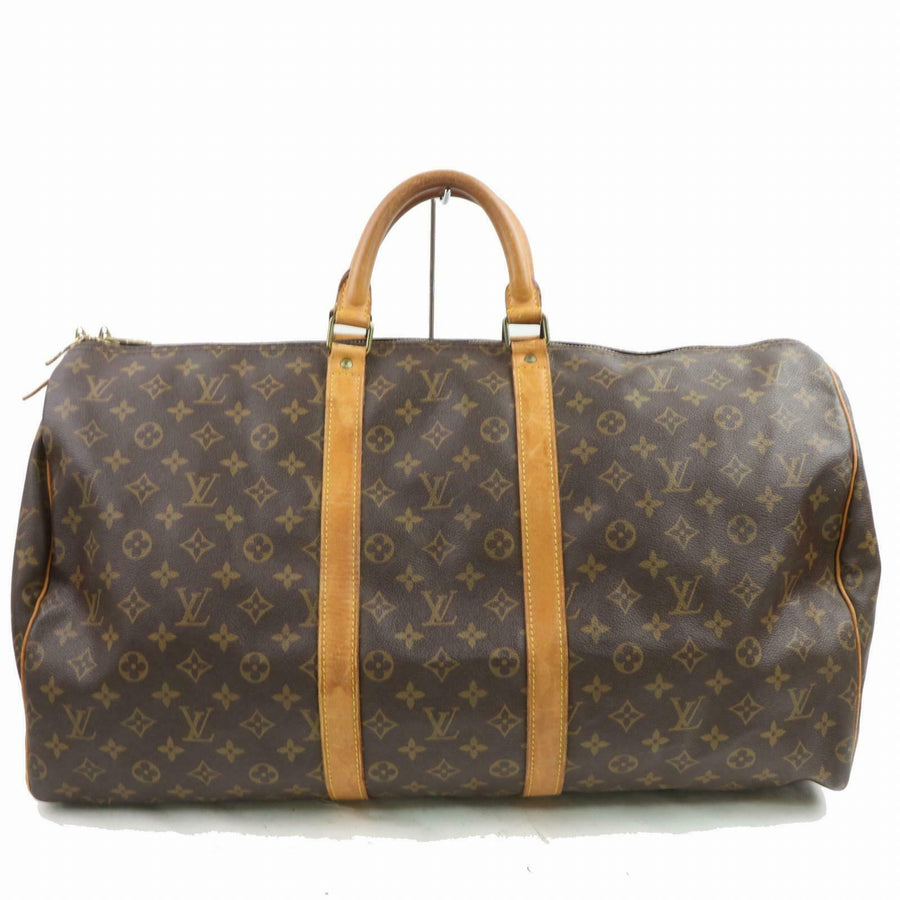 Louis Vuitton Boston Bag Keepall 55 Brown Monogram (SHC7-10000)
