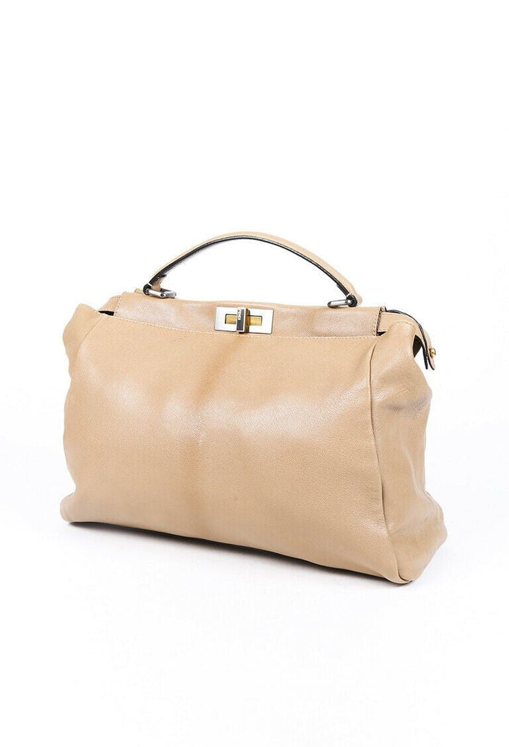 Fendi Large Peekaboo Nappa Water Snake Satchel Bag