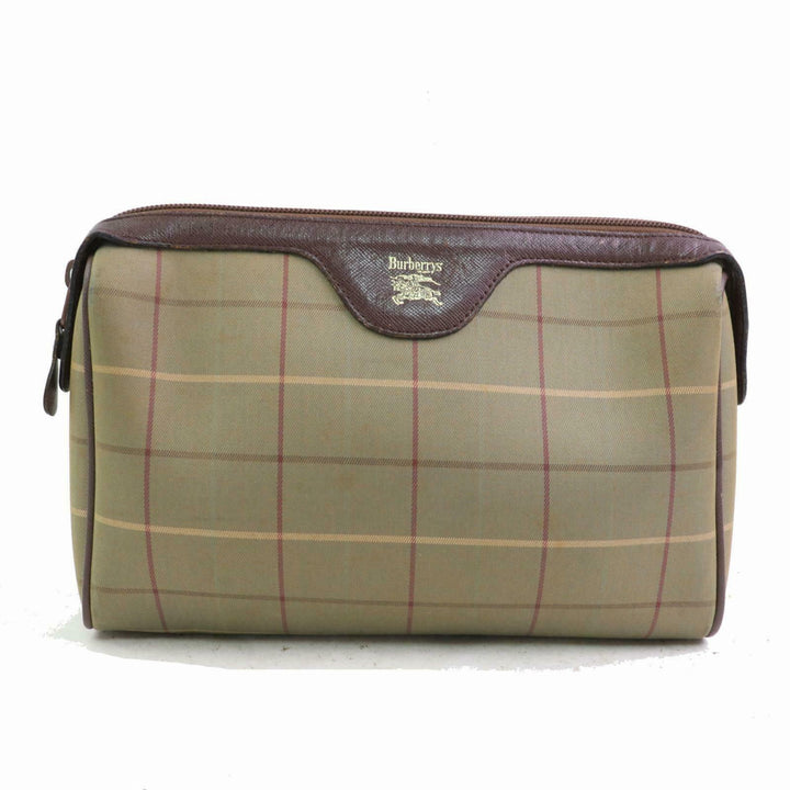 Indistinguishable  Burbe**y Clutch Olive Canvas (SHC1-14523)