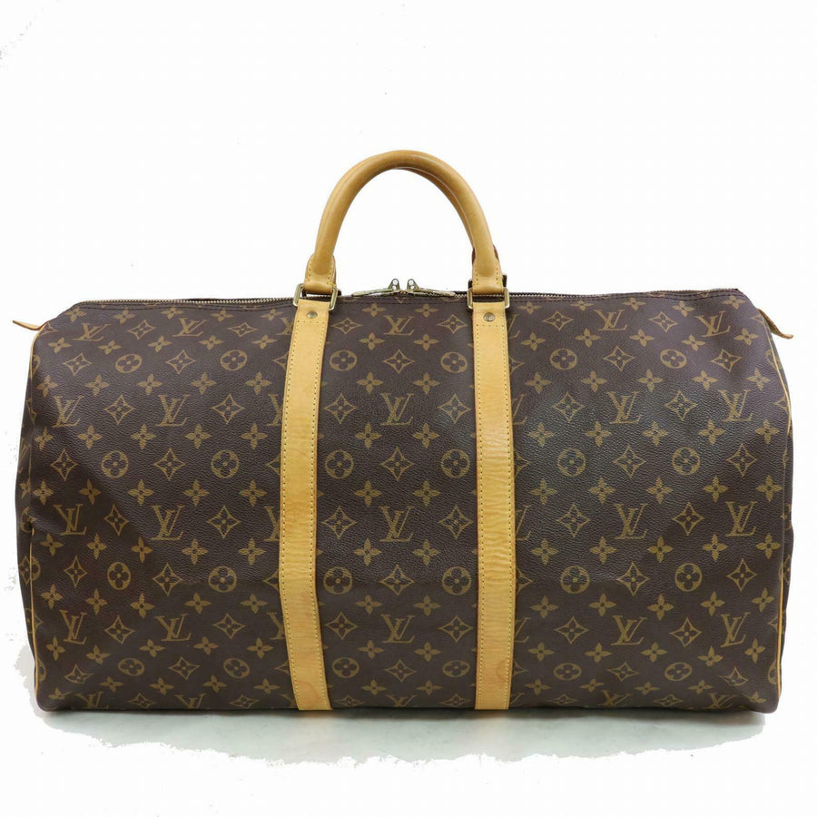 Louis Vuitton Boston Bag Keepall 55 Brown Monogram (SHC7-10516)