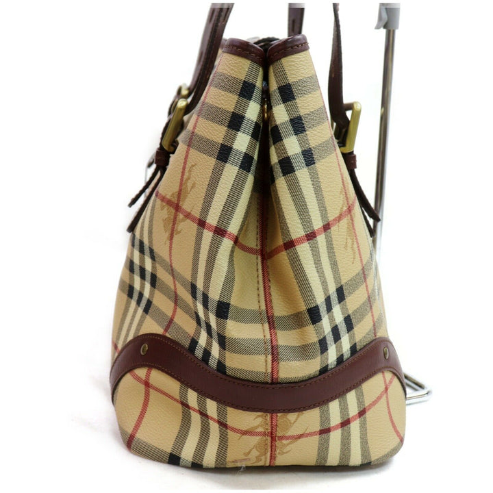 Indistinguishable  Burbe**y Shoulder Bag Beige PVC (SHC7-10226)