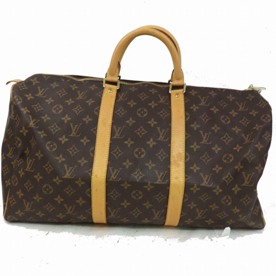 Louis Vuitton Boston Bag Keepall 50 Brown Monogram (SHC7-10250)