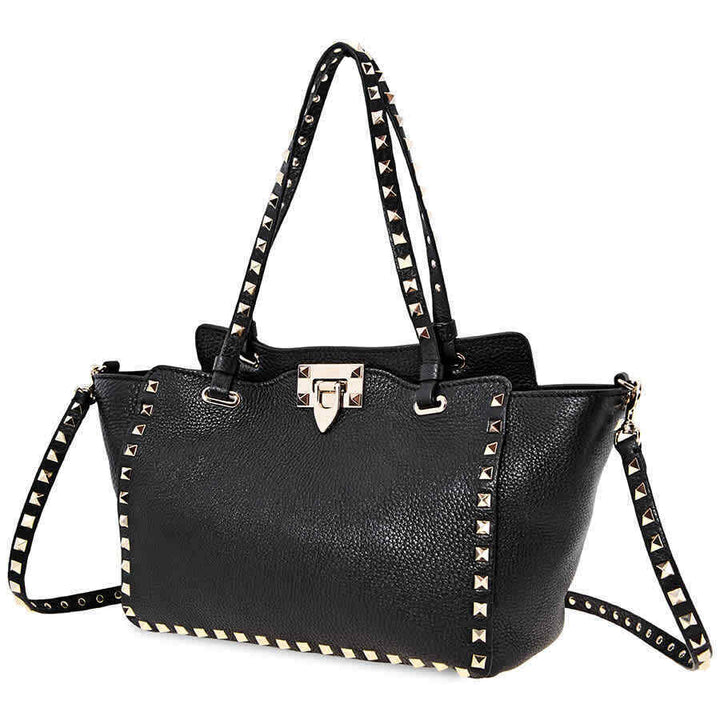 Valentino Rockstud Tote Bag- Black QW0B0037VSF-0NO