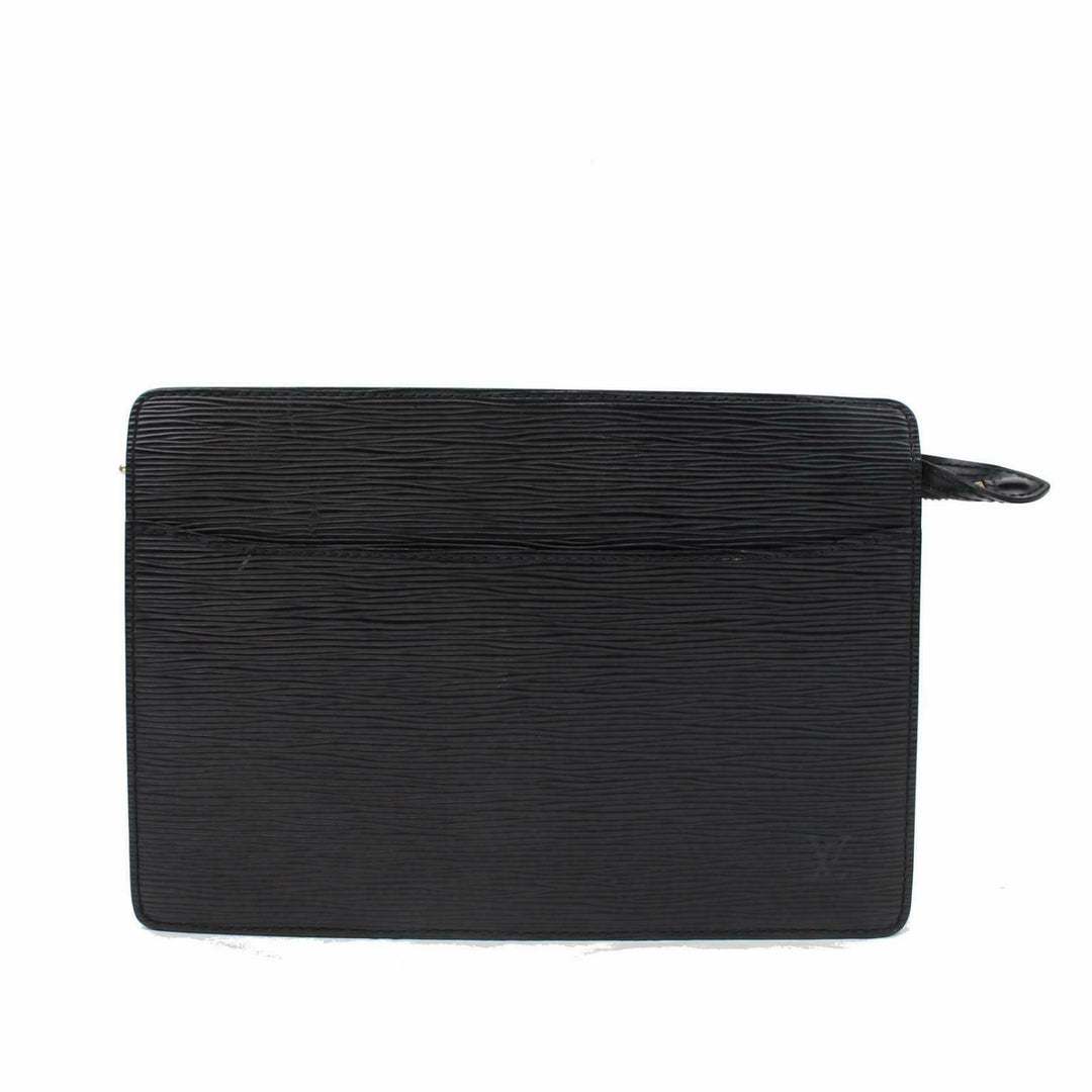 Louis Vuitton Clutch Pochette Homme Black Epi  (SHC7-10725)