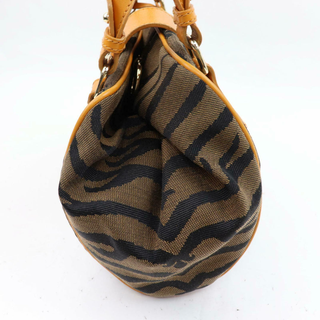 Indistinguishable  Fendi Hand Bag Brown Canvas (SHC1-14395)