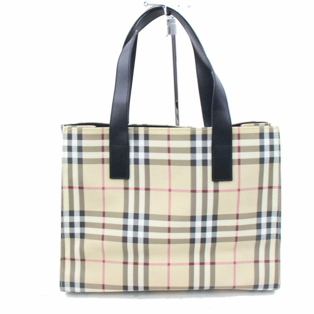Indistinguishable  Burbe**y Tote Bag Beige PVC (SHC1-14755)