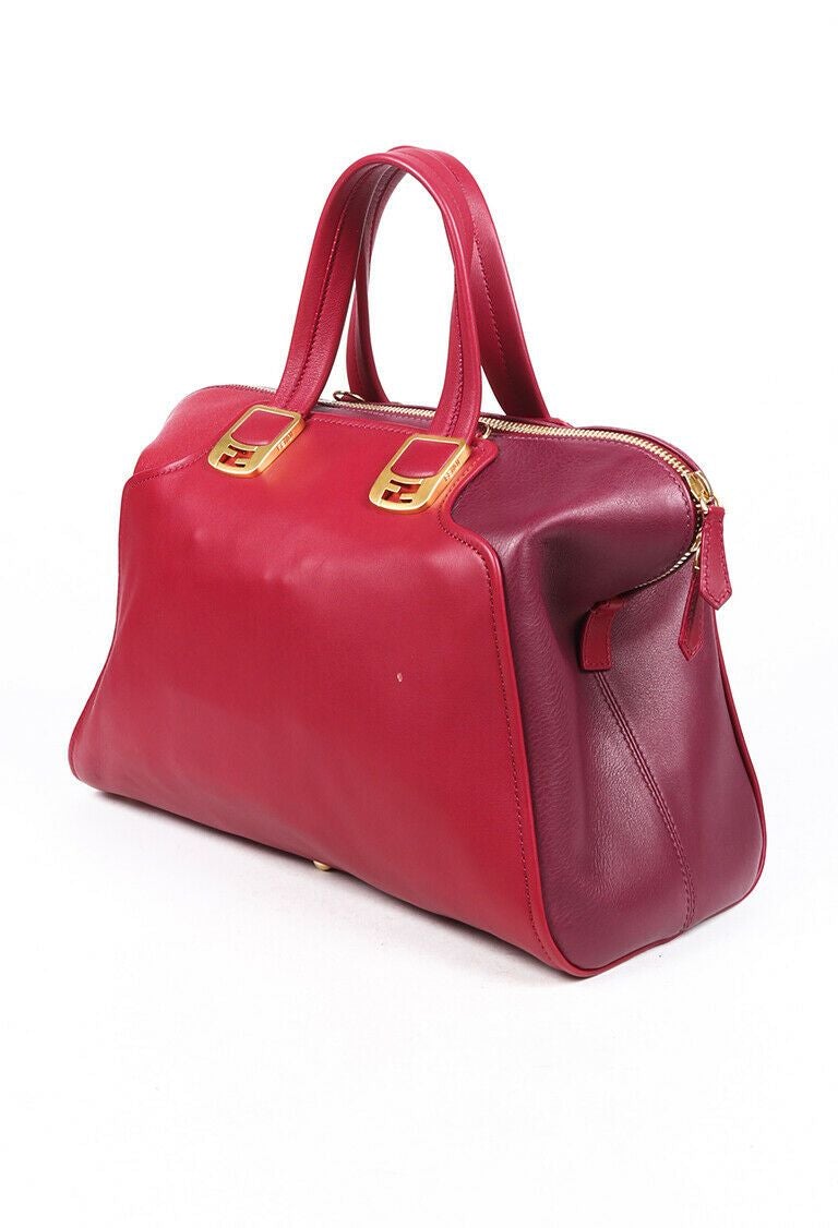 Fendi Bag Chameleon Large Purple Red Leather Tote