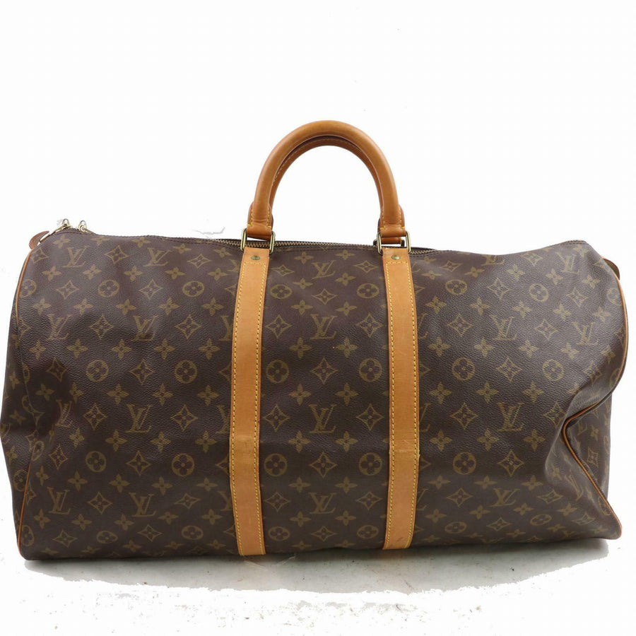Louis Vuitton Boston Bag Keepall 55 Brown Monogram (SHC7-10676)