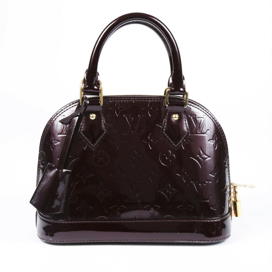Louis Vuitton Alma BB Monogram Vernis Satchel Bag