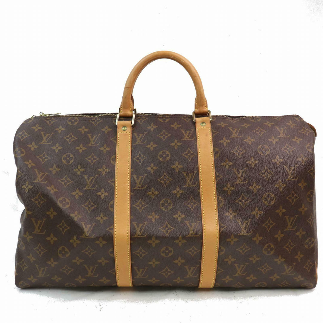 Louis Vuitton Hand Bag Keepall 50 Brown Monogram (SHC7-10387)