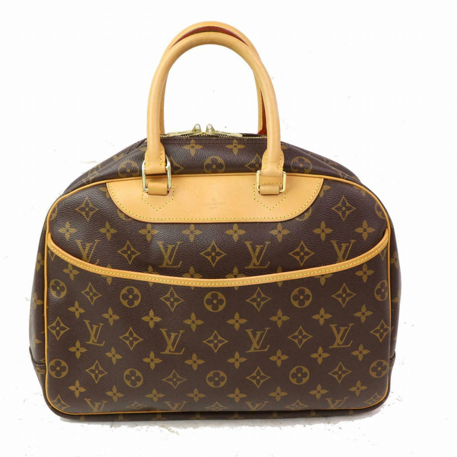 Louis Vuitton Hand Bag Deauville Brown Monogram  (SHC7-10112)