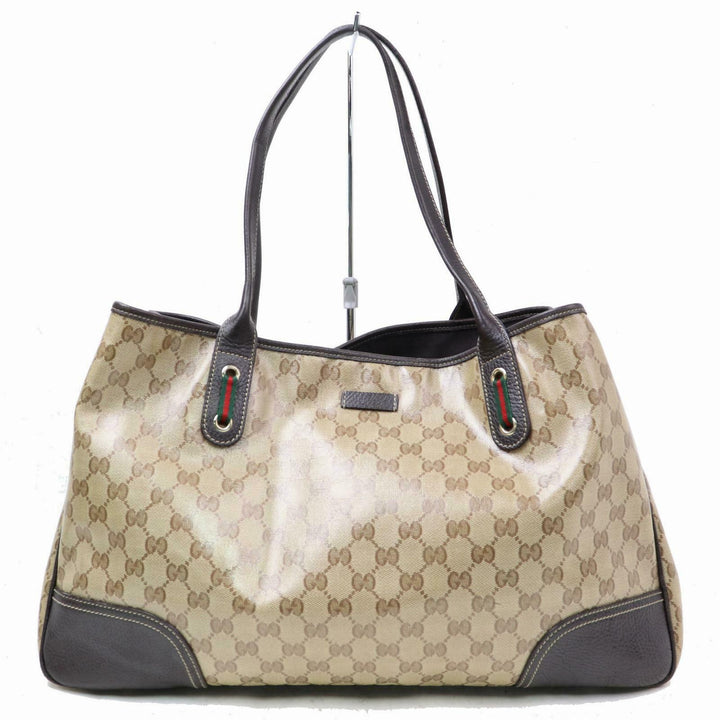 Indistinguishable  G*G Tote Bag Gg Crystal Brown PVC (SHC1-14464)
