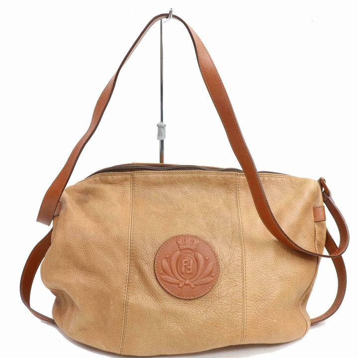 Indistinguishable  Fendi Shoulder Bag Brown Leather (SHC1-14295)