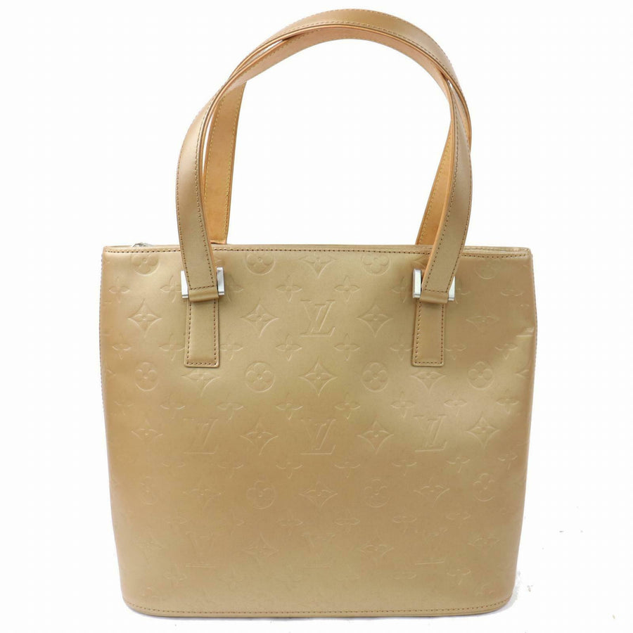 Louis Vuitton Hand Bag Matt Stockton Gold Vernis  (SHC7-10577)