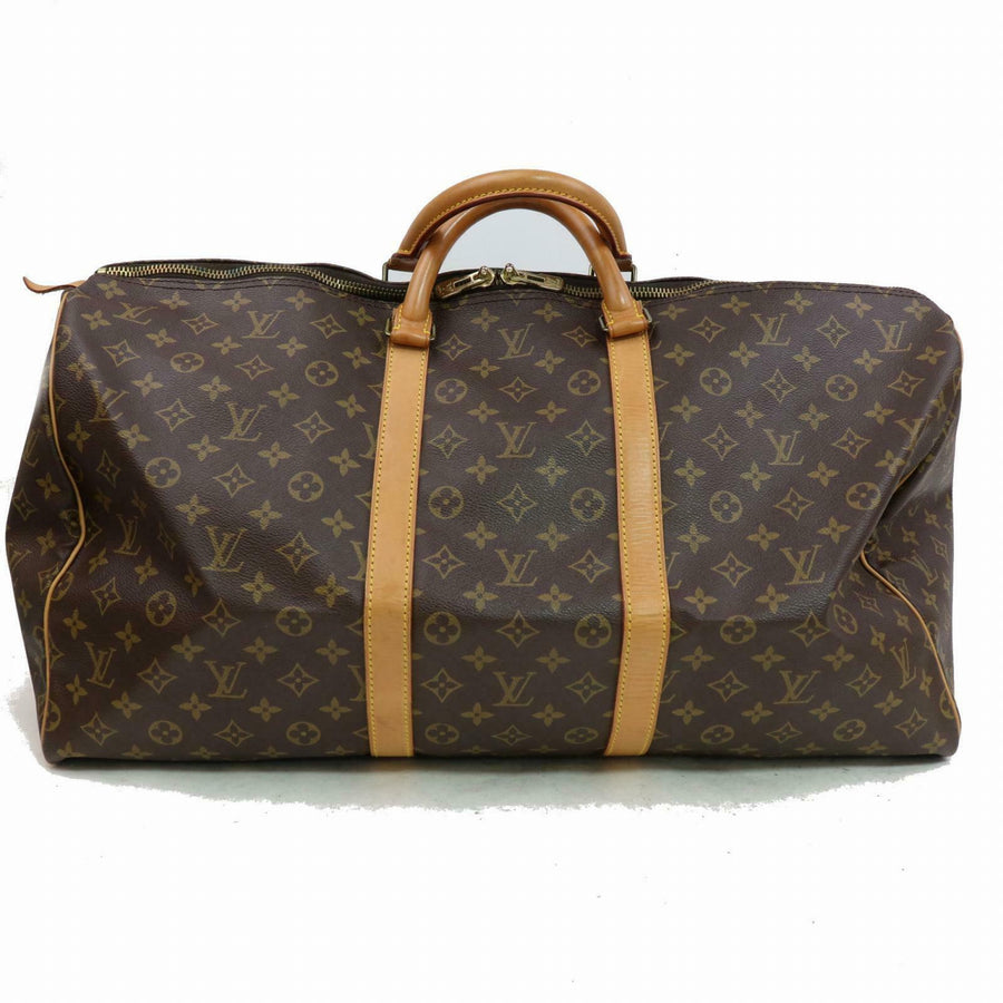 Louis Vuitton Boston Bag Keepall 55 Brown Monogram (SHC7-10619)