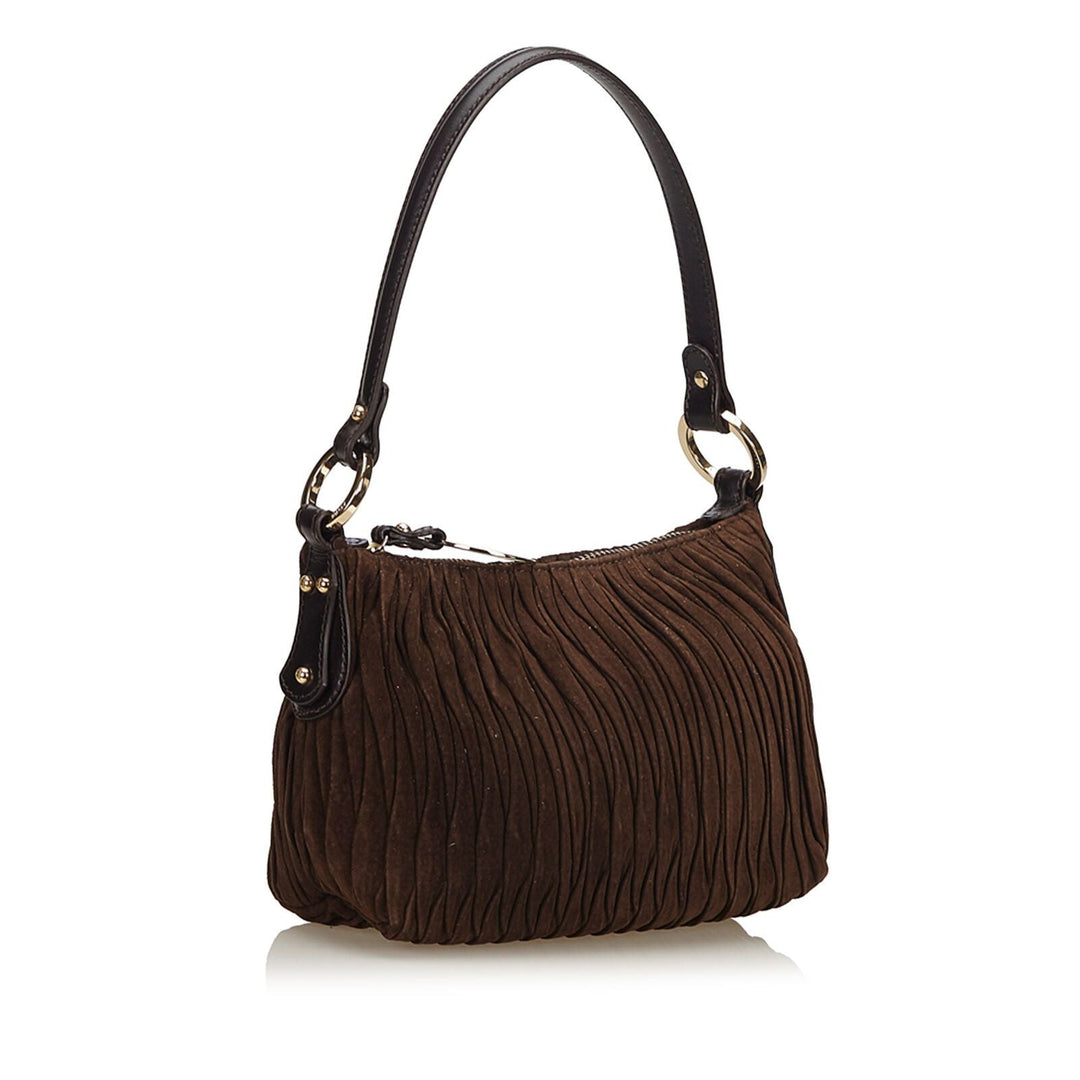 Pre-Loved Fendi Brown Dark brown Suede Leather Shoulder Bag Italy
