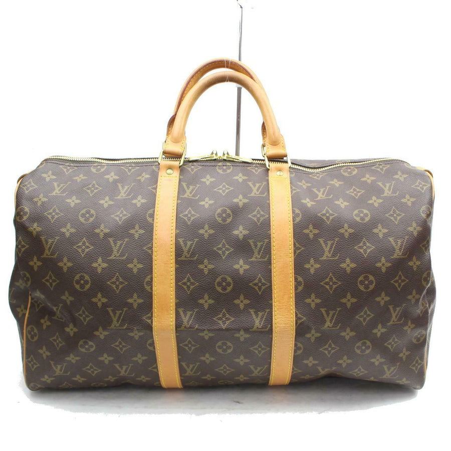 Louis Vuitton Boston Bag Keepall 50 Brown Monogram (SHC7-10817)