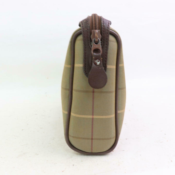 Indistinguishable  Burbe**y Clutch Olive Canvas (SHC1-14523)